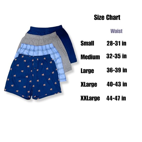 Stafford Men's Knit Boxer Shorts 4-Pack 100% Cotton Boxers Breathable Underwear - Picture 4 of 11